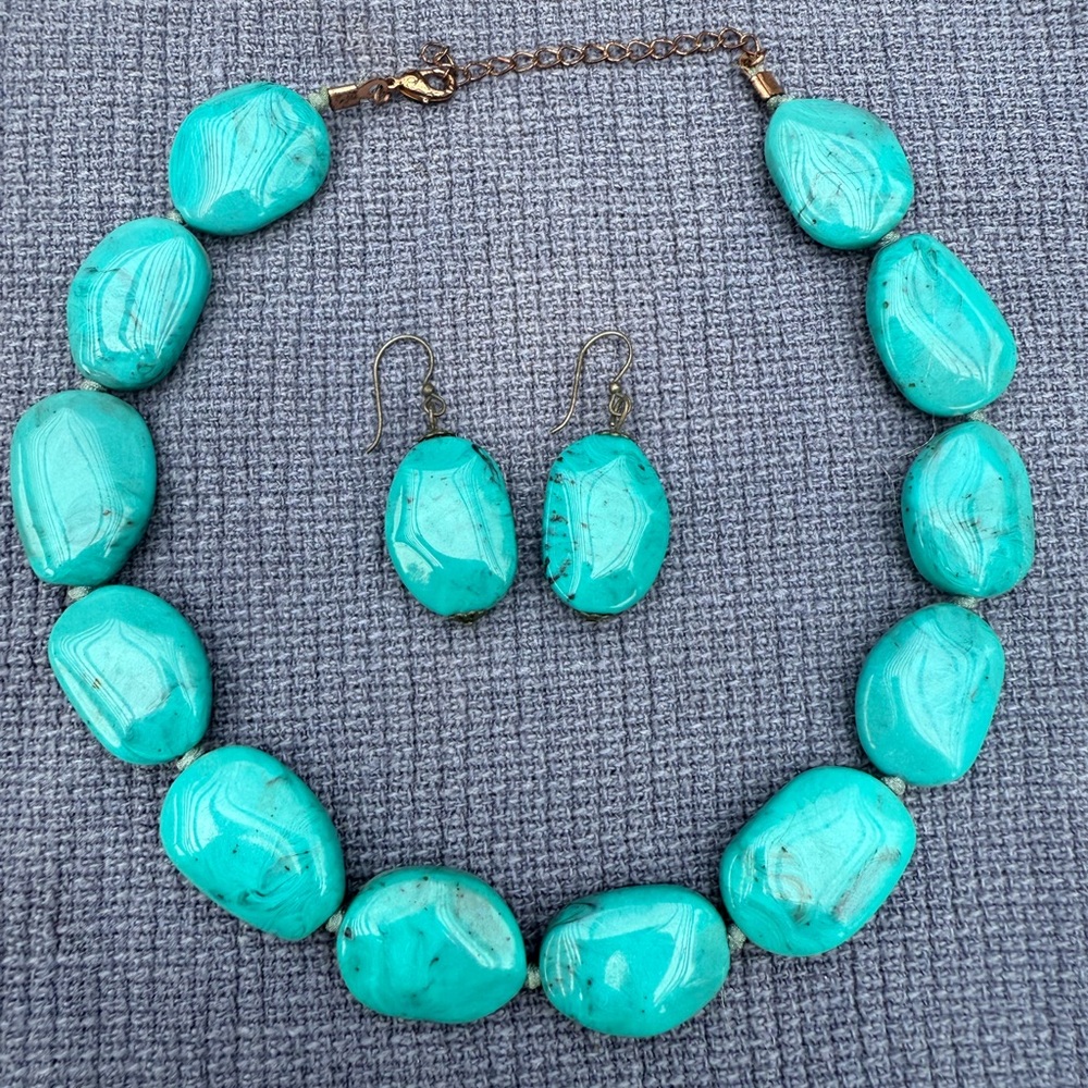 Turquoise Necklace and Earring Set